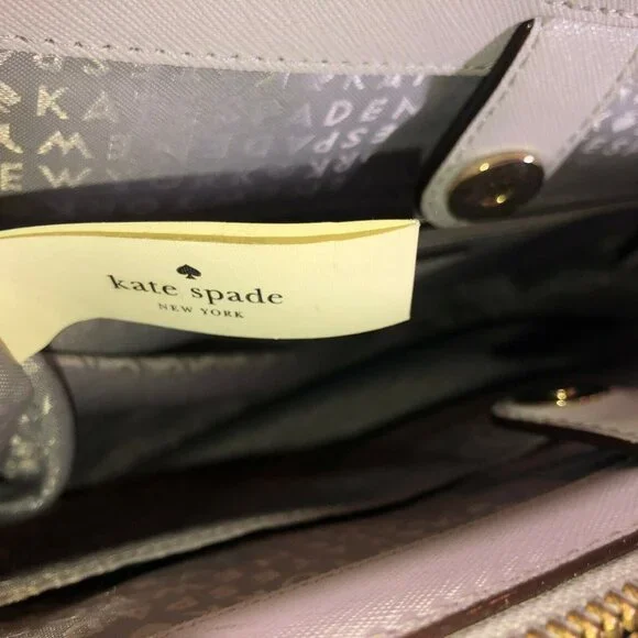 Kate Spade NY Charlotte Street Reena Tote Bag Stone Ice Gray Shoulder Purse - Picture 10 of 16